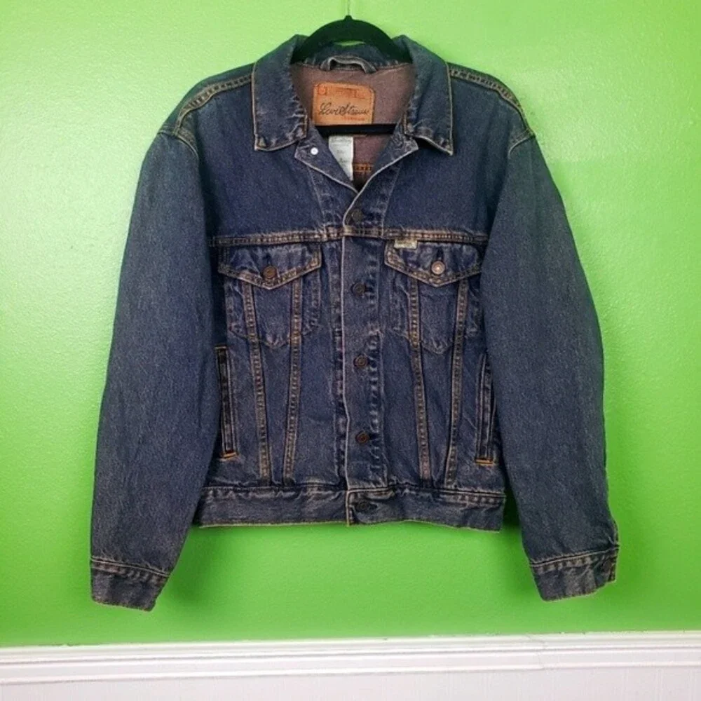 Men's Vintage Levi Strauss Signature Preimum Denim Button Up Jacket Size Small - Picture 1 of 14